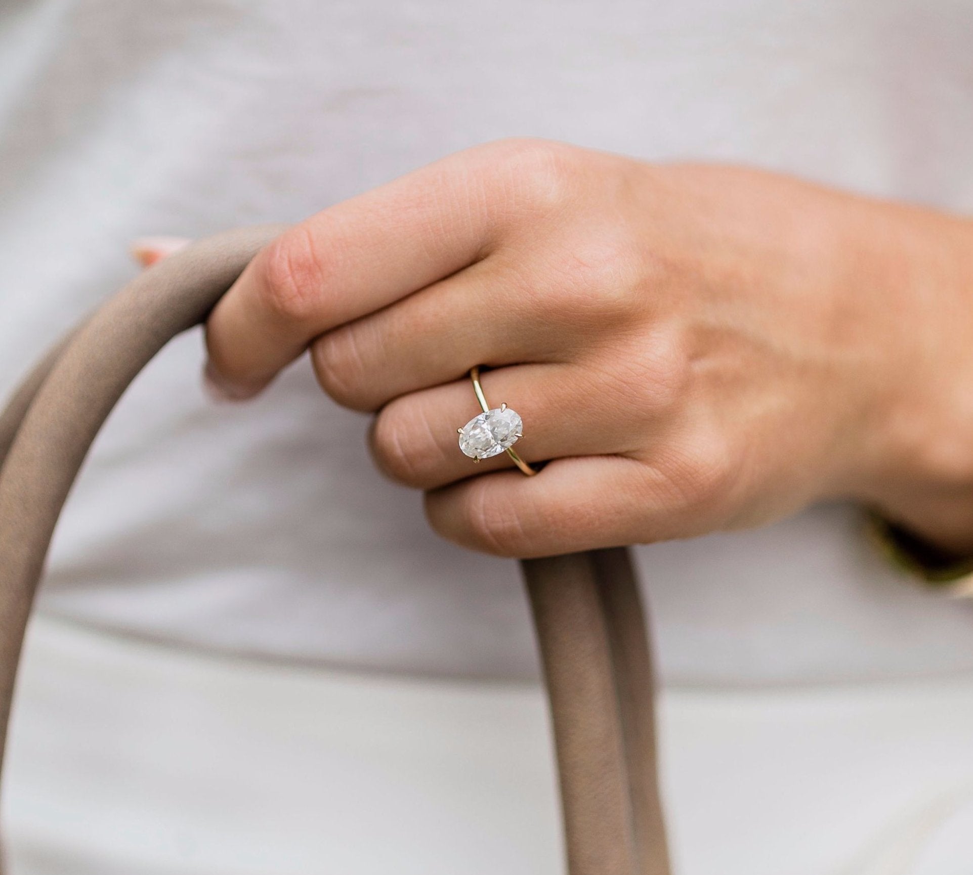 2.80 CT Oval Solitaire Moissanite Engagement Ring 3