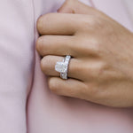 3.62 CT Elongated Cushion Solitaire Moissanite Engagement Ring 4