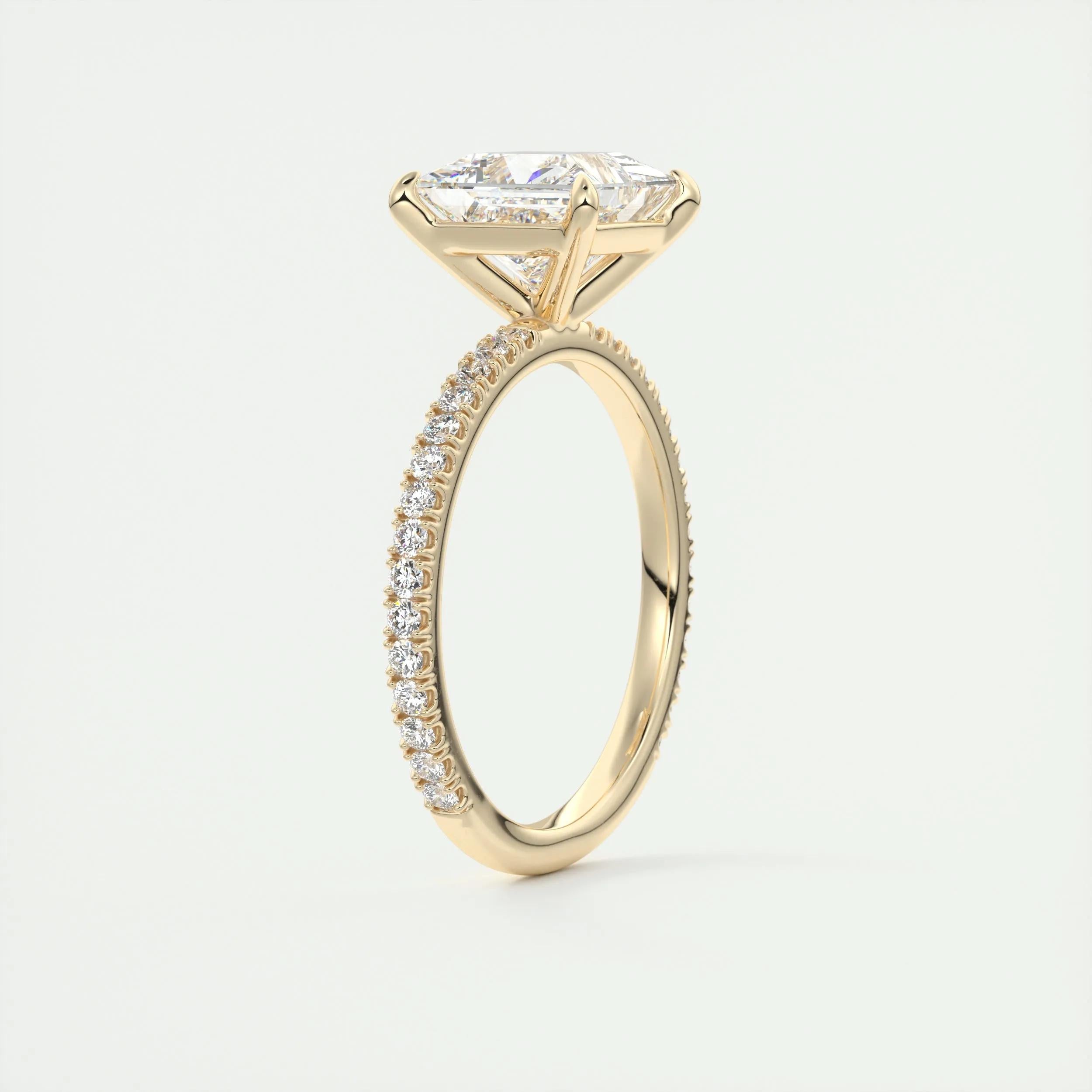 2 CT Princess Solitaire CVD F/VS1 Diamond Engagement Ring 13
