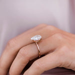 3.20 CT Pear Solitaire Moissanite Engagement Ring 5