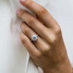 3.10 CT Round Solitaire Pave Moissanite Engagement Ring 3