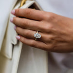 5.0 CT Oval Solitaire Hidden Halo Moissanite Engagement Ring 1