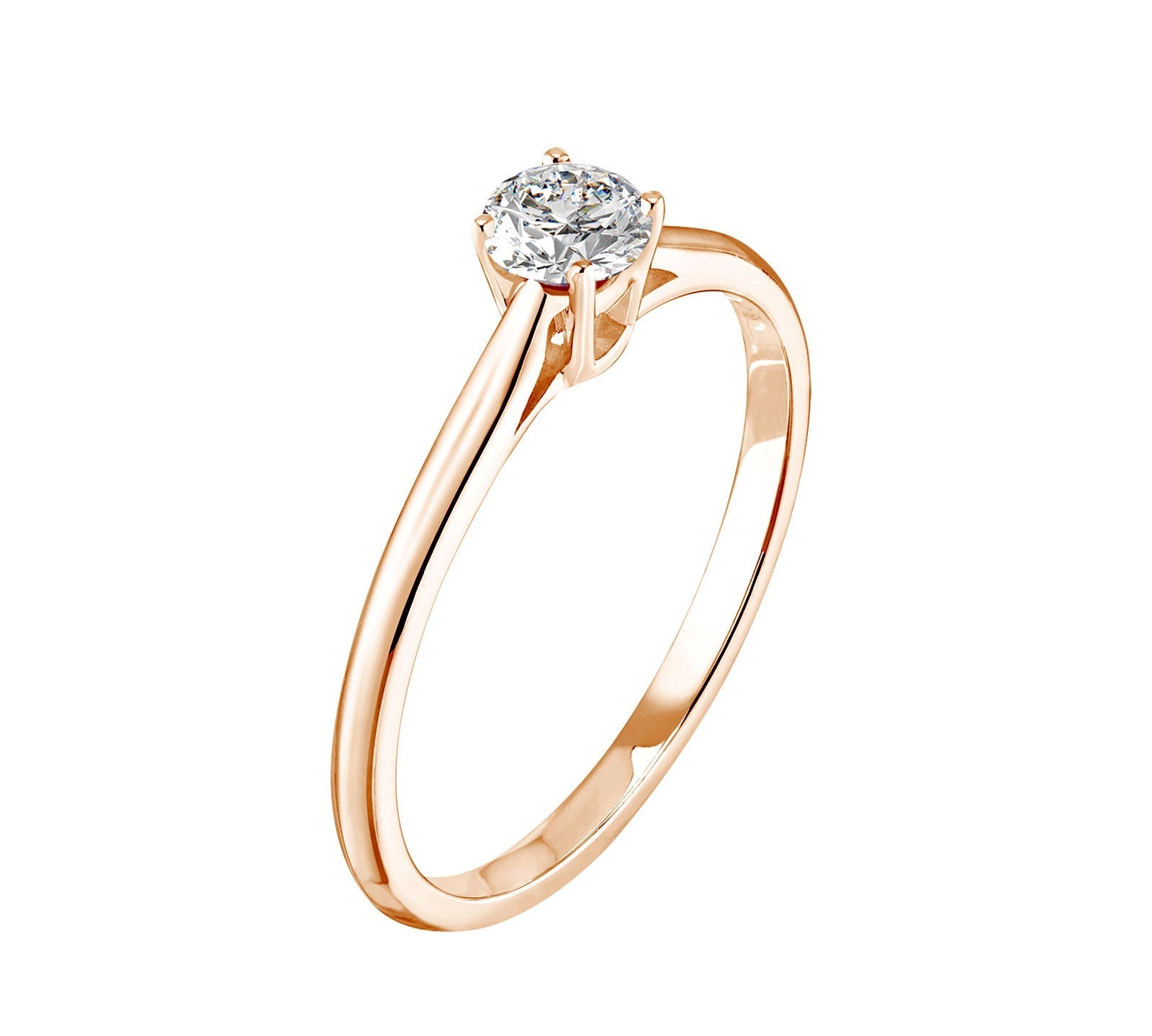 0.25 CT Round Shaped Moissanite Solitaire Engagement Ring 2