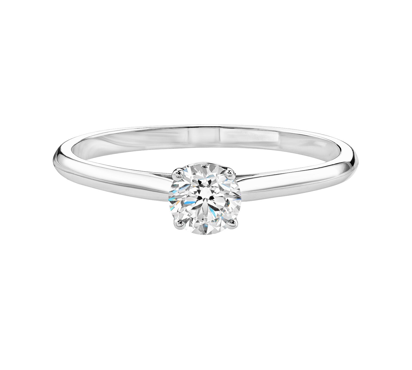 0.30 CT Round Shaped Moissanite Solitaire Engagement Ring 1