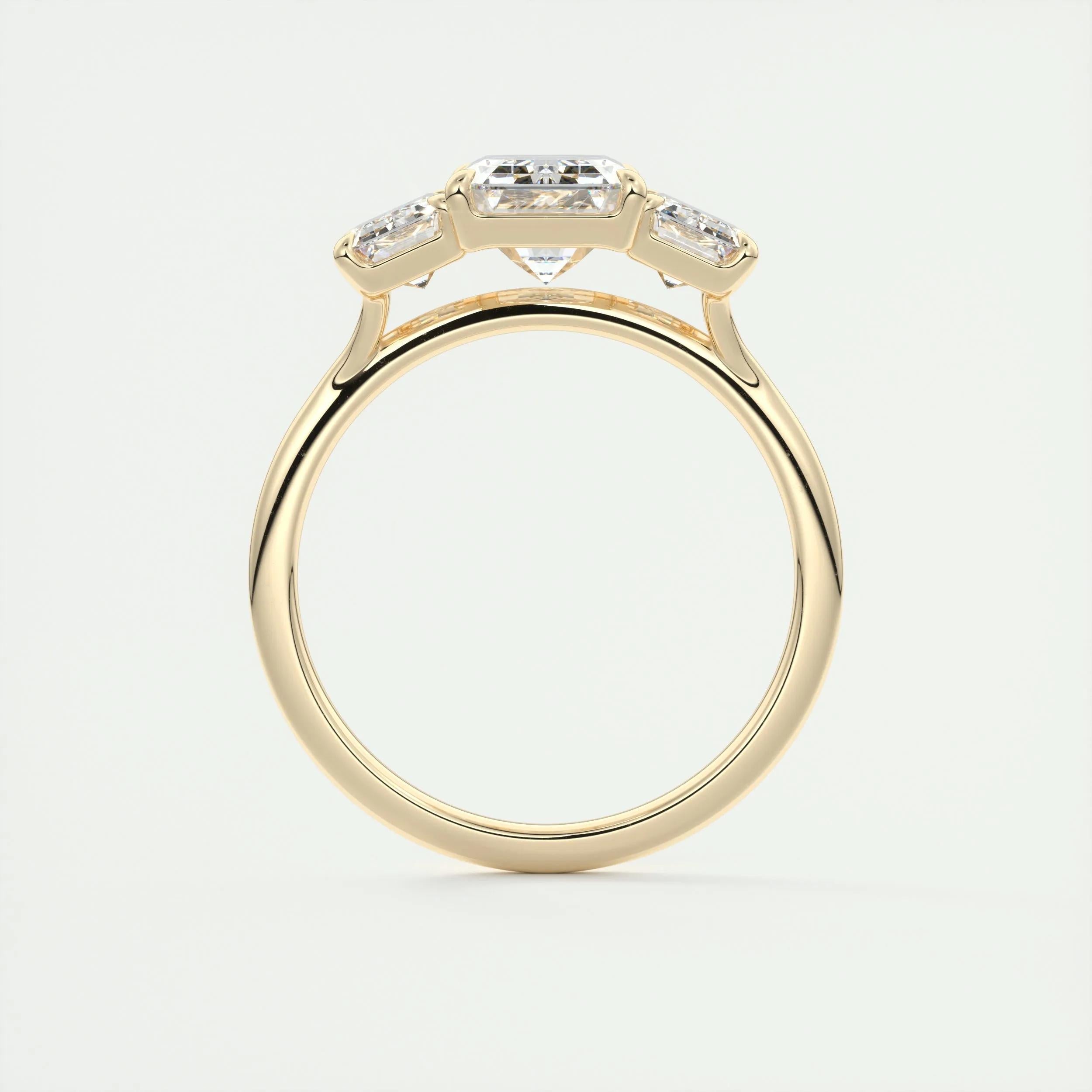 2 CT Emerald Three Stone CVD F/VS1 Diamond Engagement Ring 15