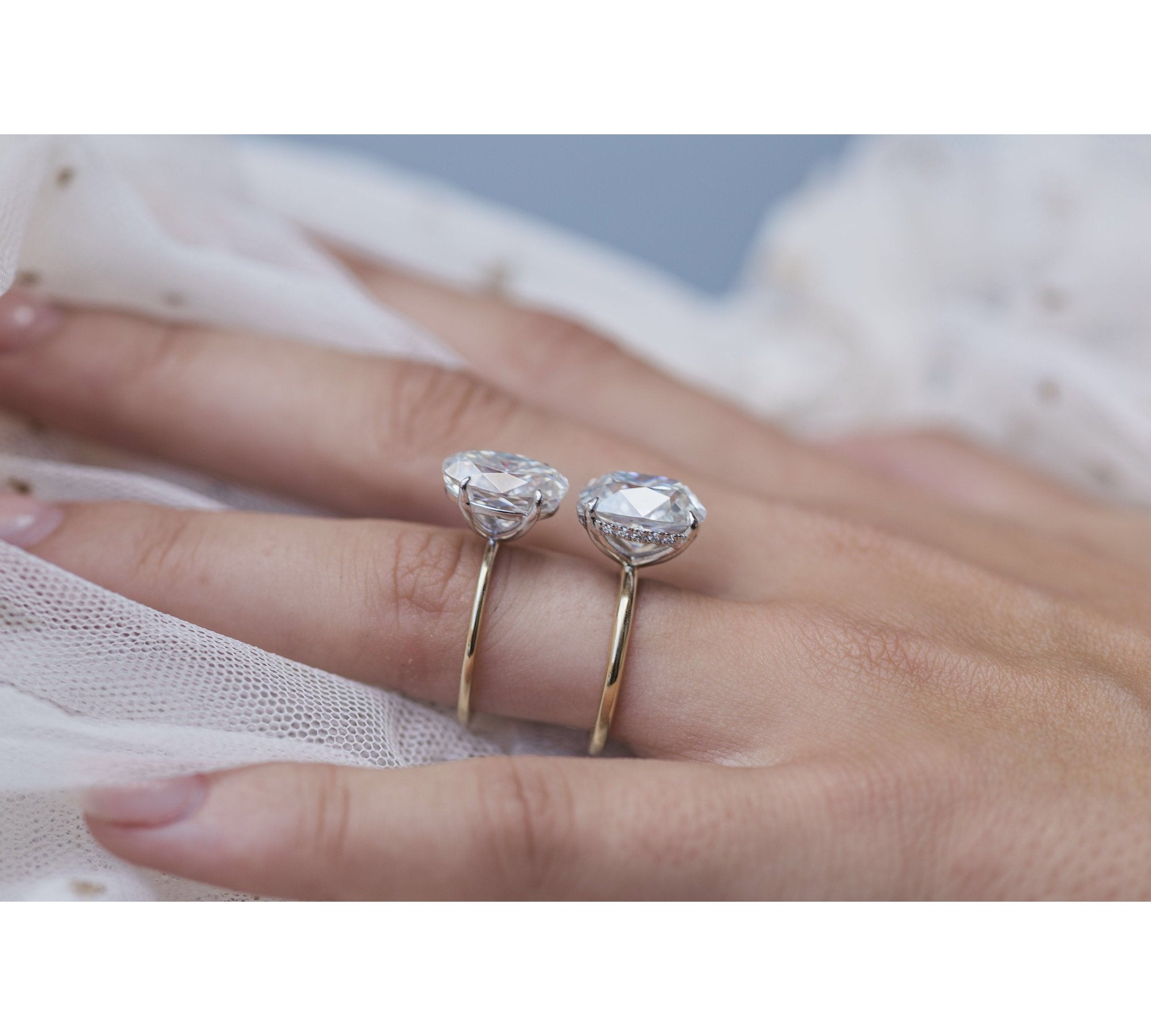 4.0 CT Oval Solitaire Moissanite Engagement Ring 3