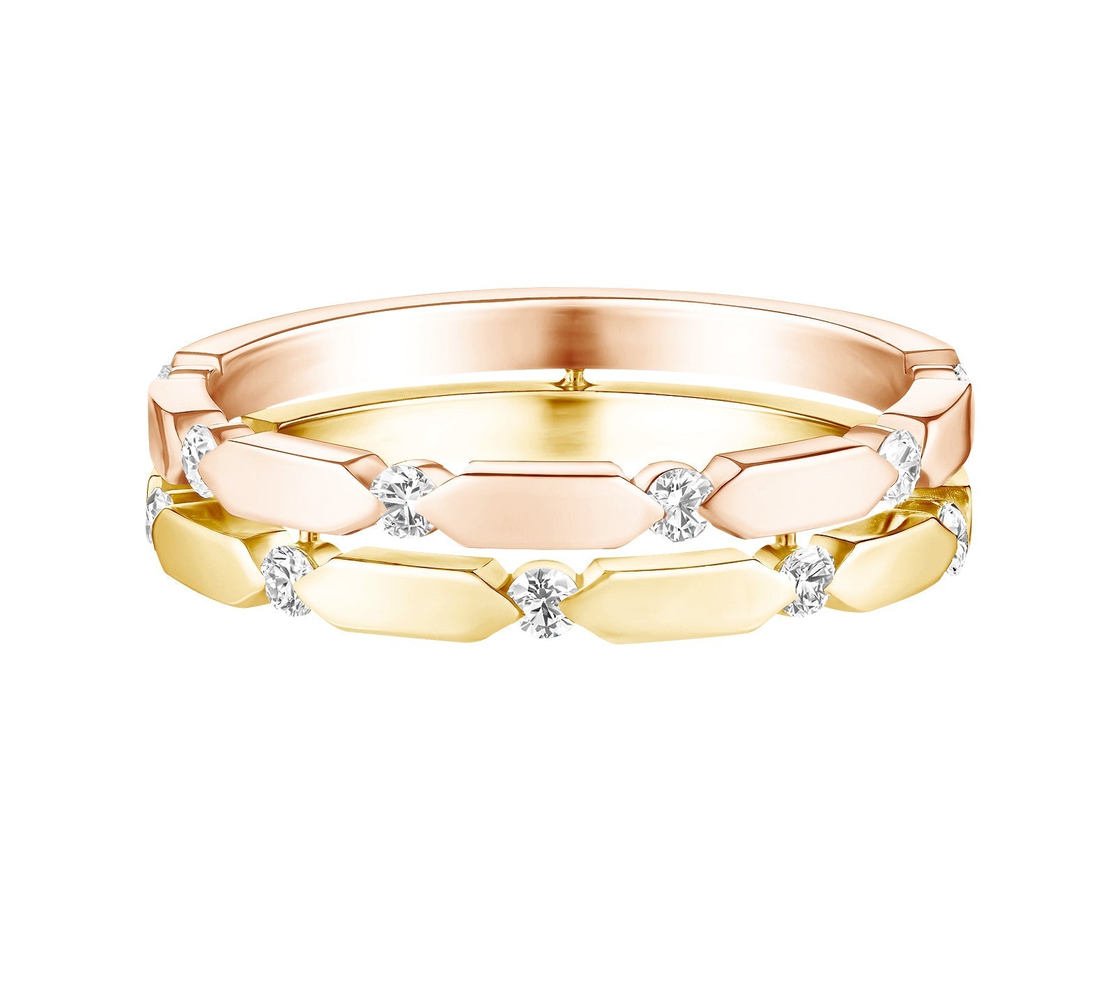 0.44 CT Round Shaped Moissanite Minimalist Wedding Bands 2