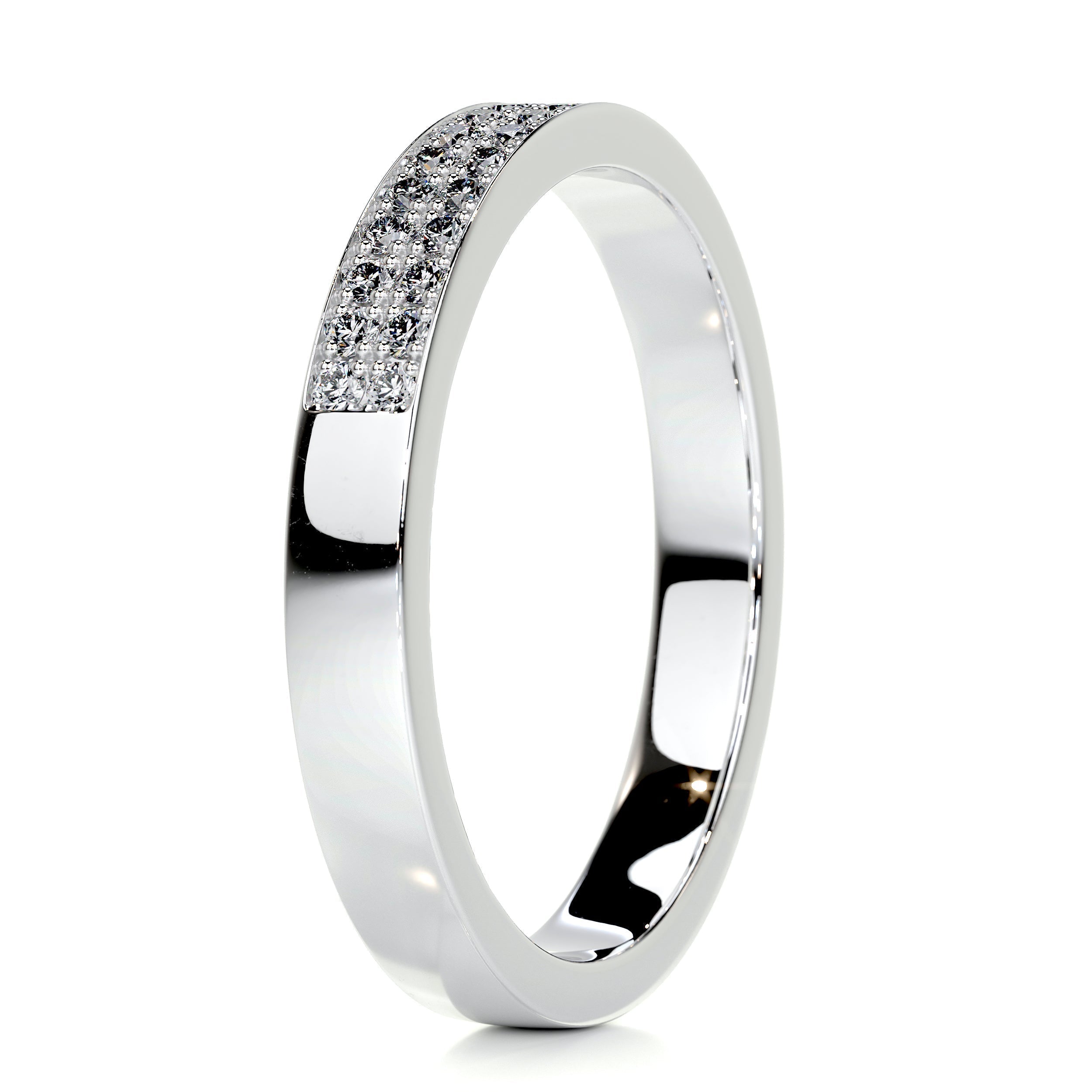 0.2 CT Round Half Eternity CVD EF/VVS Diamond Wedding Band 14