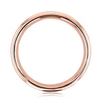 Round Stones Satin Men's Wedding Band 1