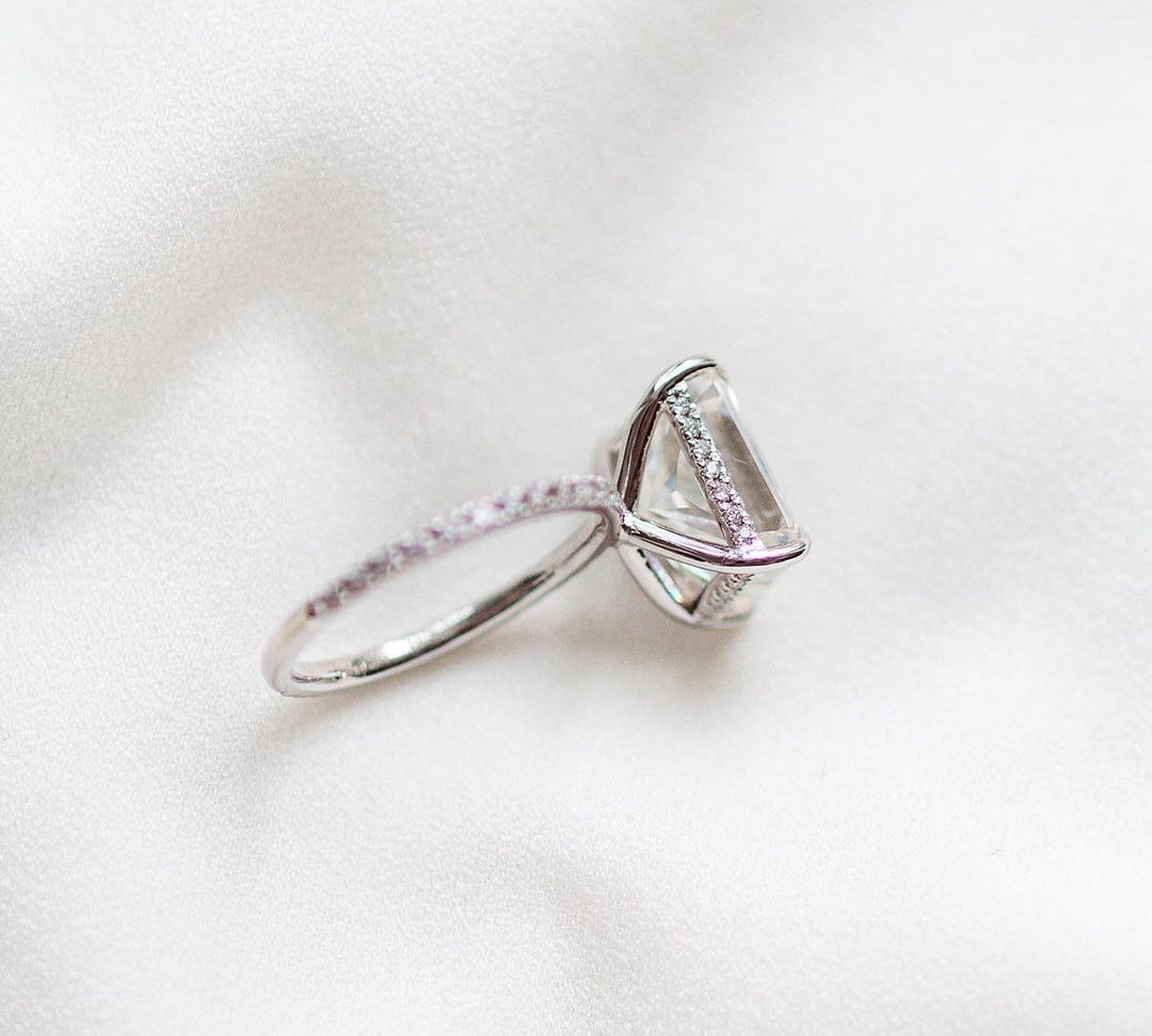 4.79 CT Radiant Cut Solitaire Moissanite Engagement Ring 3