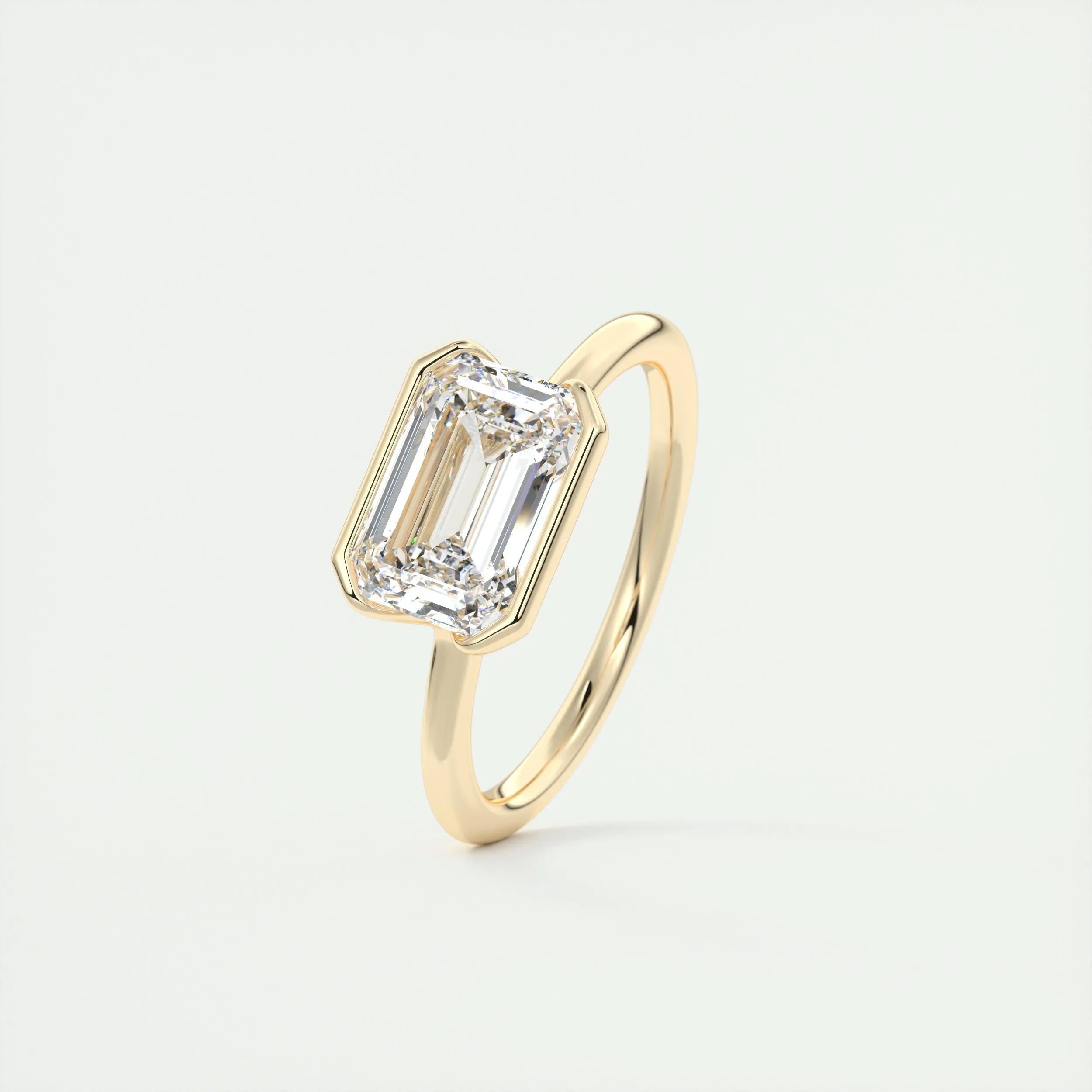 2 CT Emerald Half Bezel CVD F/VS1 Diamond Engagement Ring 12