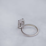 2.70 CT Radiant Solitaire Hidden Halo & Pave Moissanite Engagement Ring 5