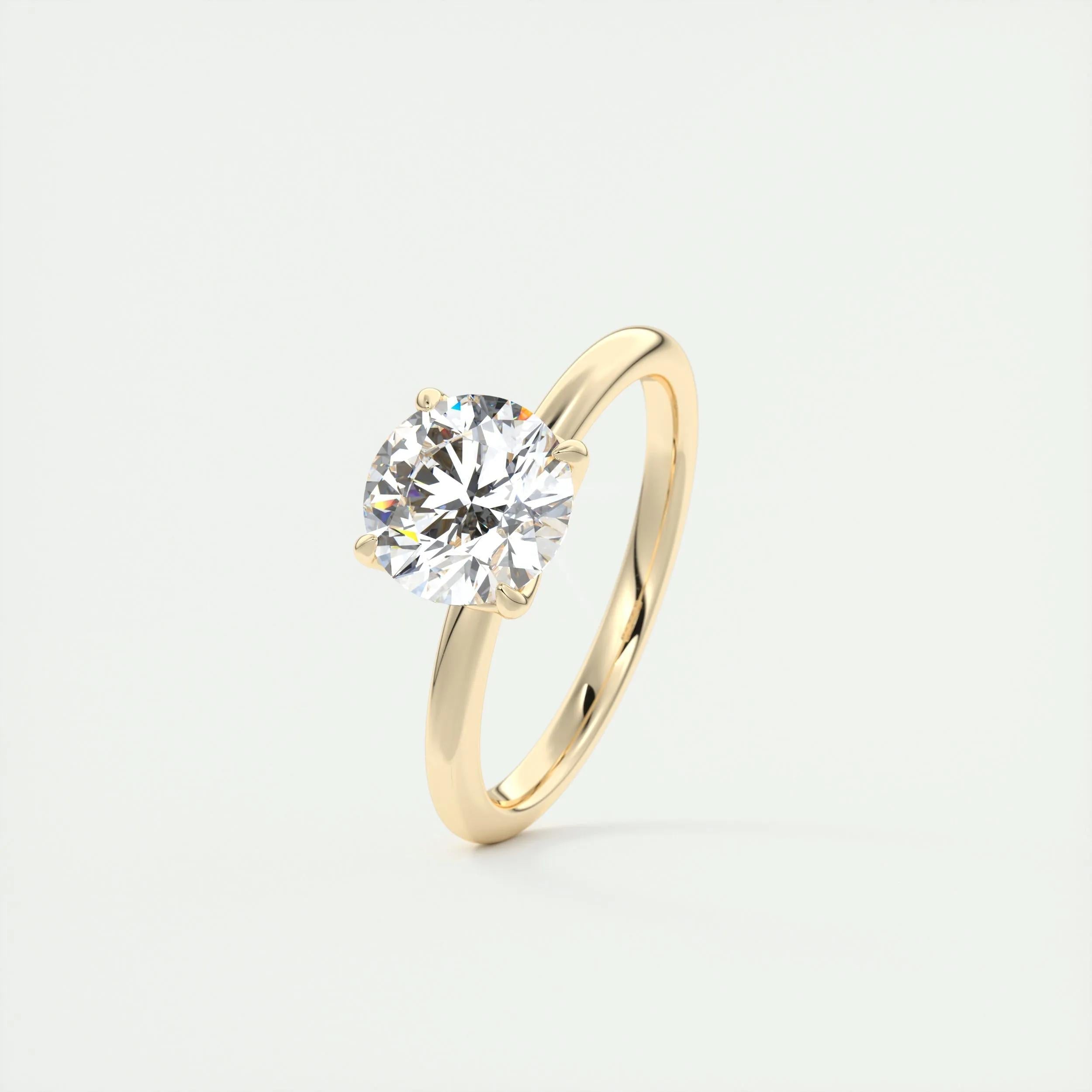1.5 CT Round Solitaire CVD F/VS1 Diamond Engagement Ring 11