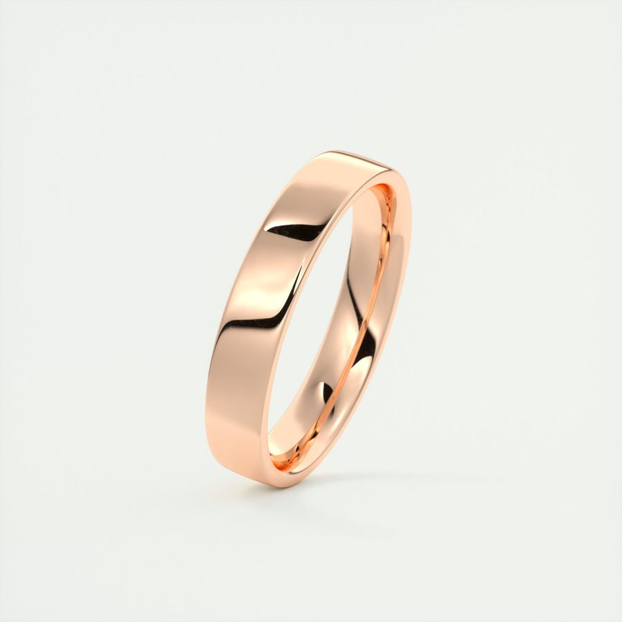 Polished Finish Regular White Gold Men's Band 6