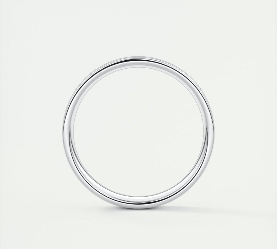 Polished Finish Regular White Gold Men's Band 2