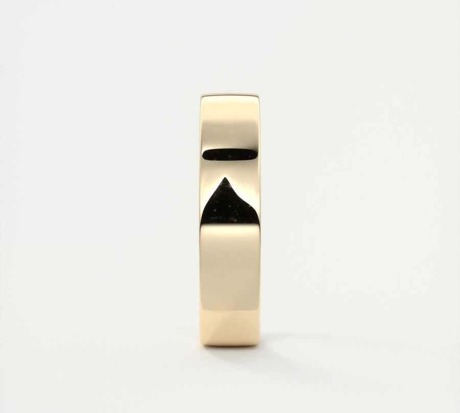 Polished Finish Regular Yellow Gold Men's Band 2