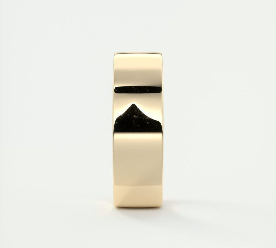 Polished Finish Classic Yellow Gold Men's Band 1