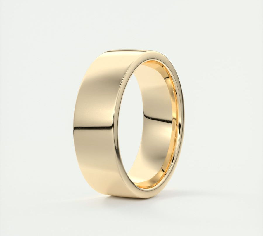 Polished Finish Classic Yellow Gold Men's Band 3