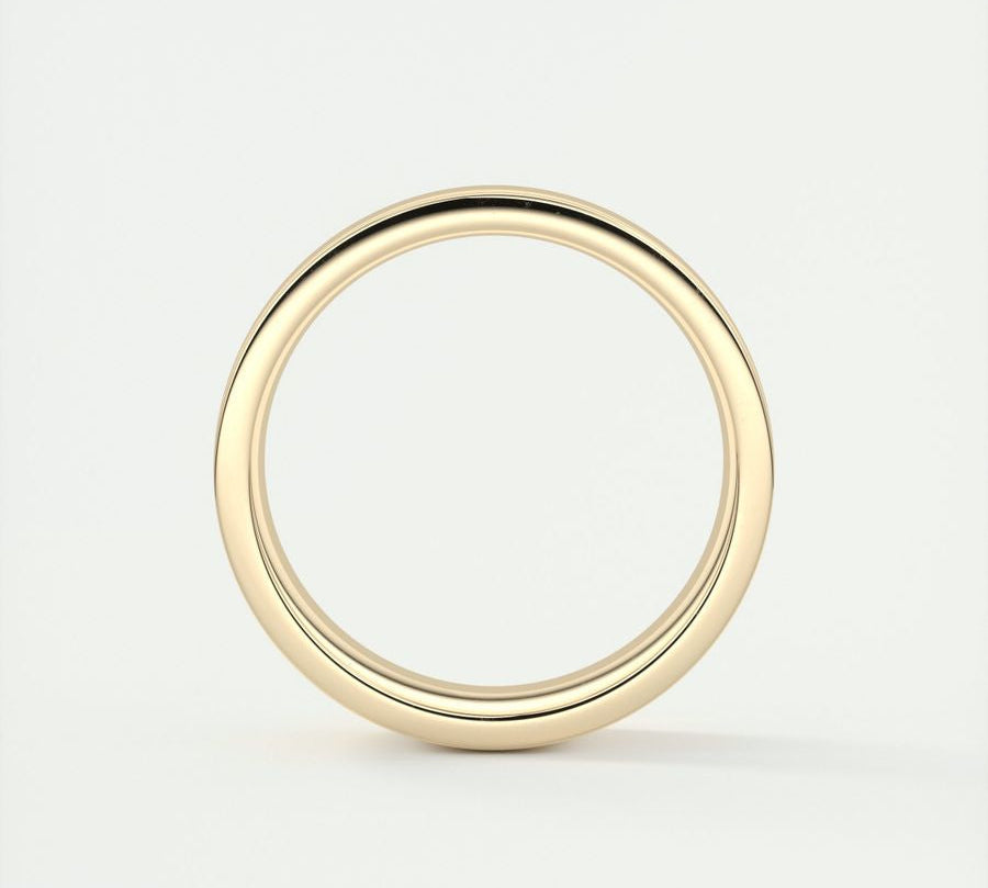 Polished Finish Classic Yellow Gold Men's Band 2