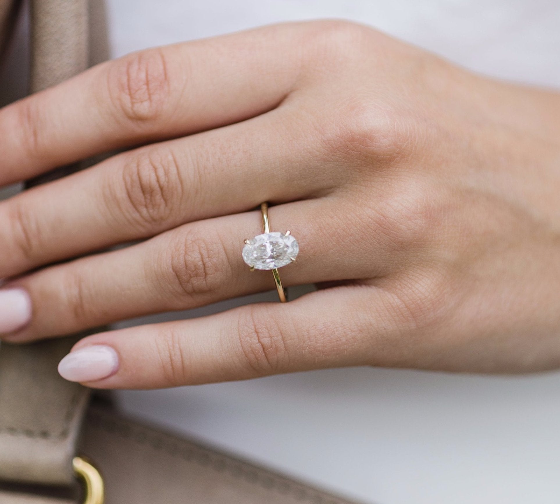 2.80 CT Oval Solitaire Moissanite Engagement Ring 1