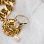 4.10 CT Emerald Solitaire Milgrain Moissanite Engagement Ring 3