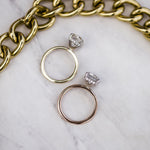 3.20 CT Elongated Cushion Solitaire Hidden Halo Moissanite Engagement Ring 2