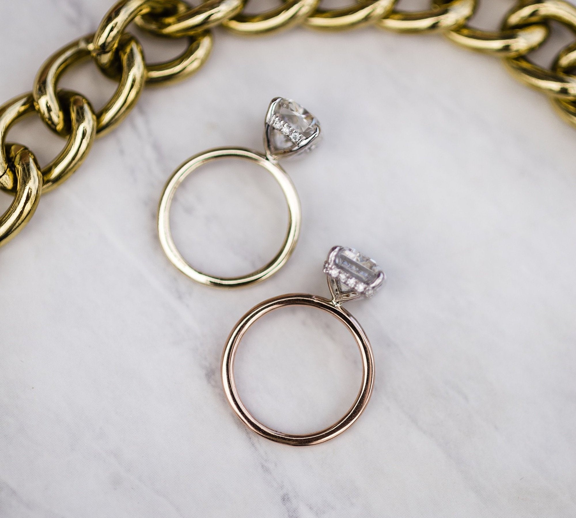 3.20 CT Elongated Cushion Solitaire Hidden Halo Moissanite Engagement Ring 2