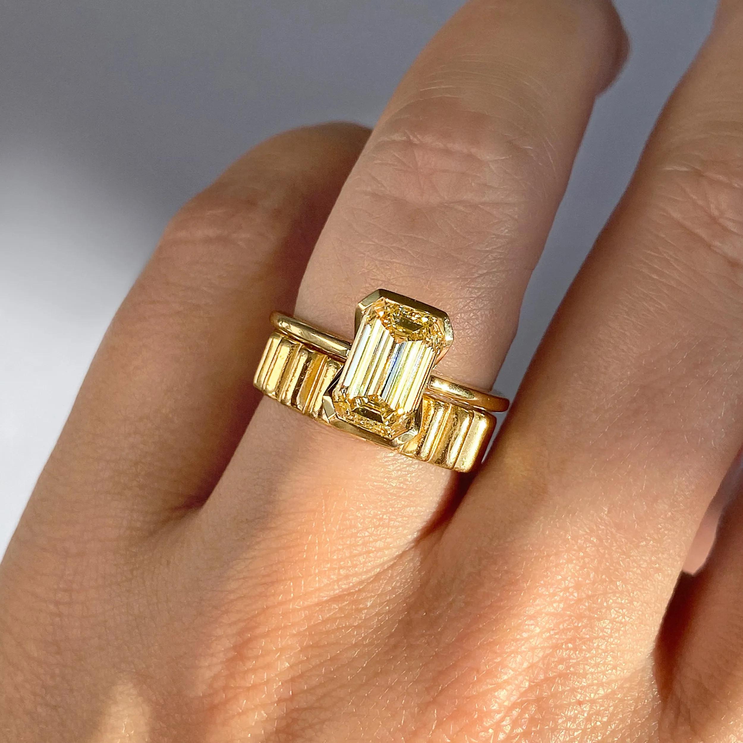 2 CT Emerald Bezel CVD F/VS1 Diamond Engagement Ring 27