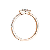 0.25 CT Round Shaped Moissanite Halo Engagement Ring 8