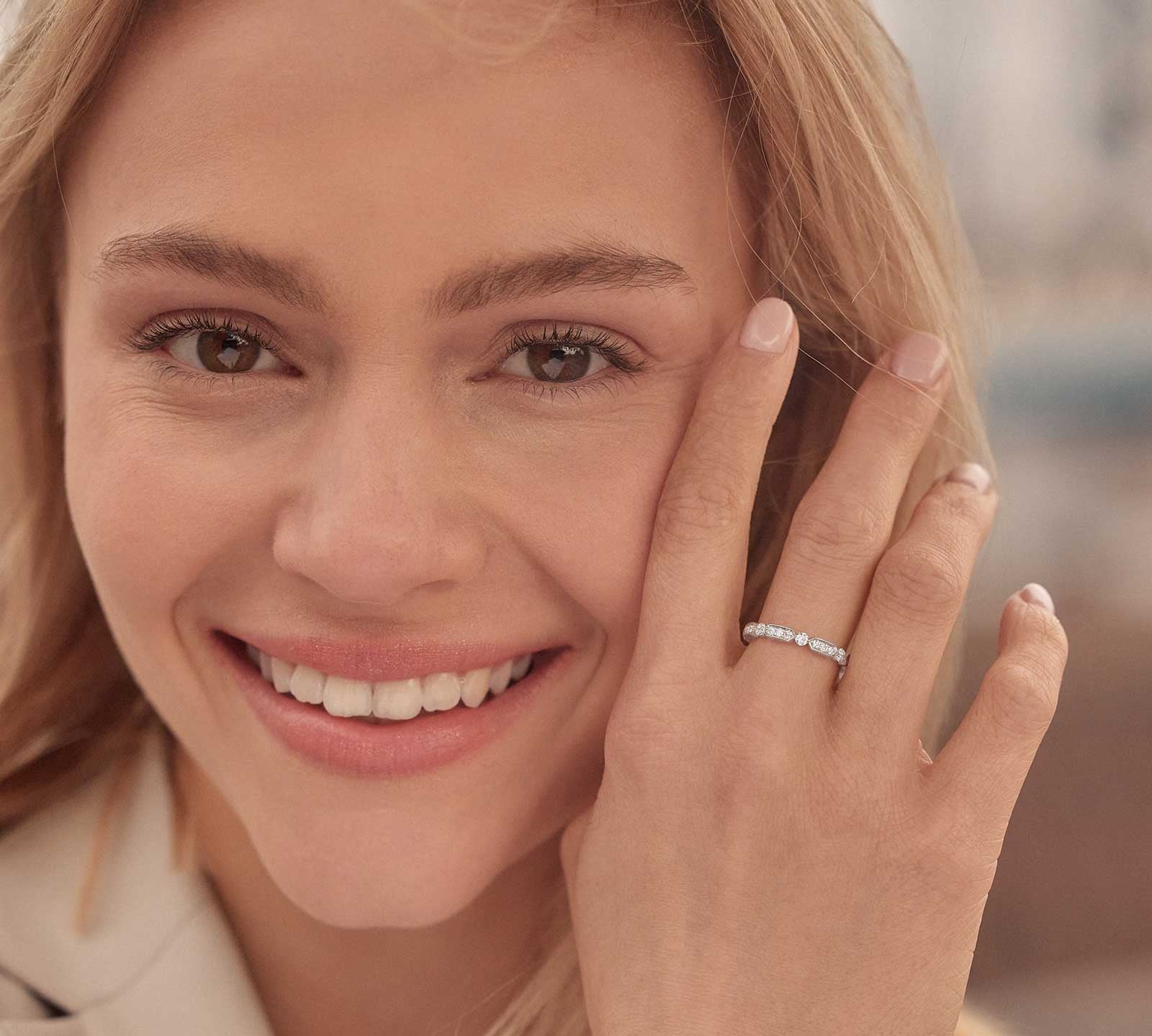 0.50 CT Round Shaped Moissanite Minimalist Wedding Band 3