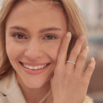 0.50 CT Round Shaped Moissanite Minimalist Wedding Band 3