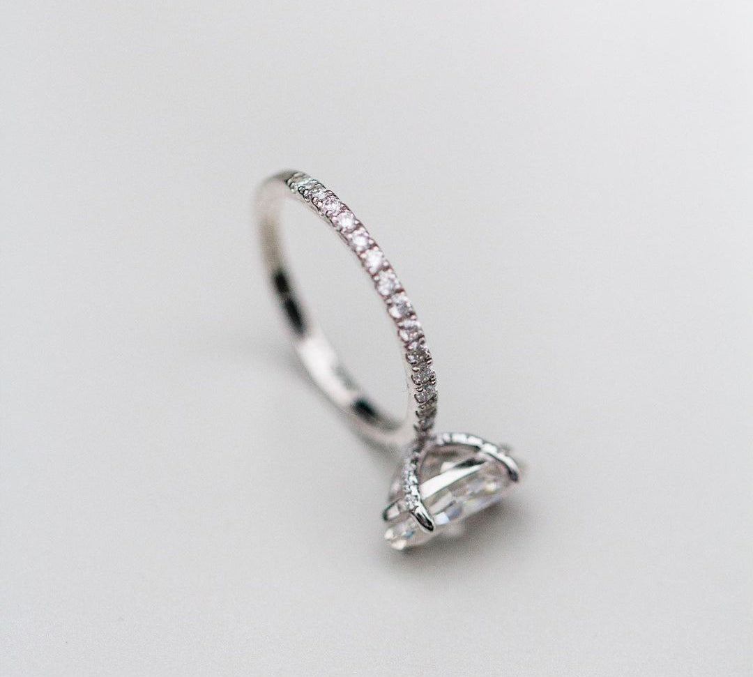 2.0 CT Marquise Solitaire Moissanite Engagement Ring 2