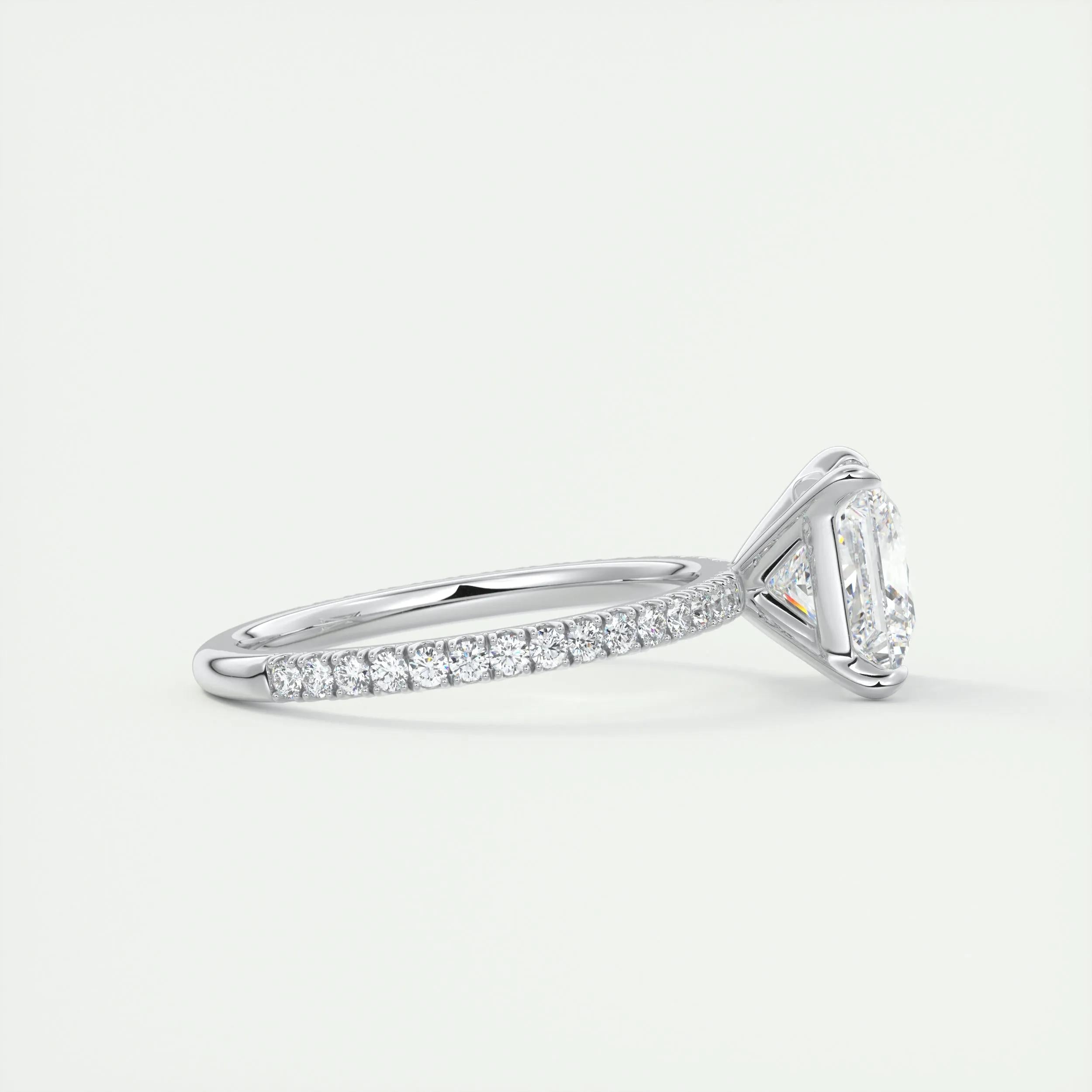 2 CT Princess Solitaire CVD F/VS1 Diamond Engagement Ring 2