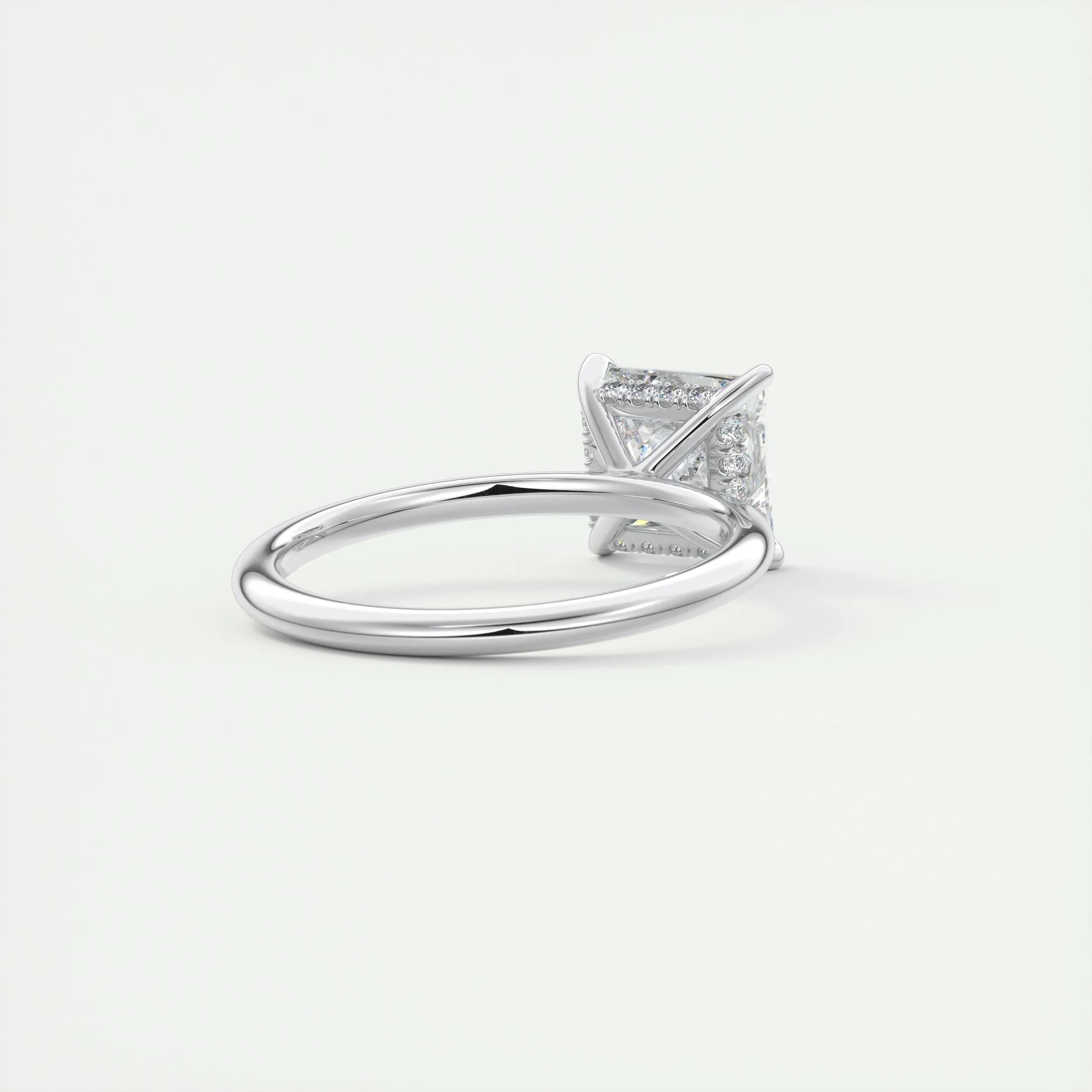 2 CT Princess Hidden Halo CVD F/VS1 Diamond Engagement Ring 3