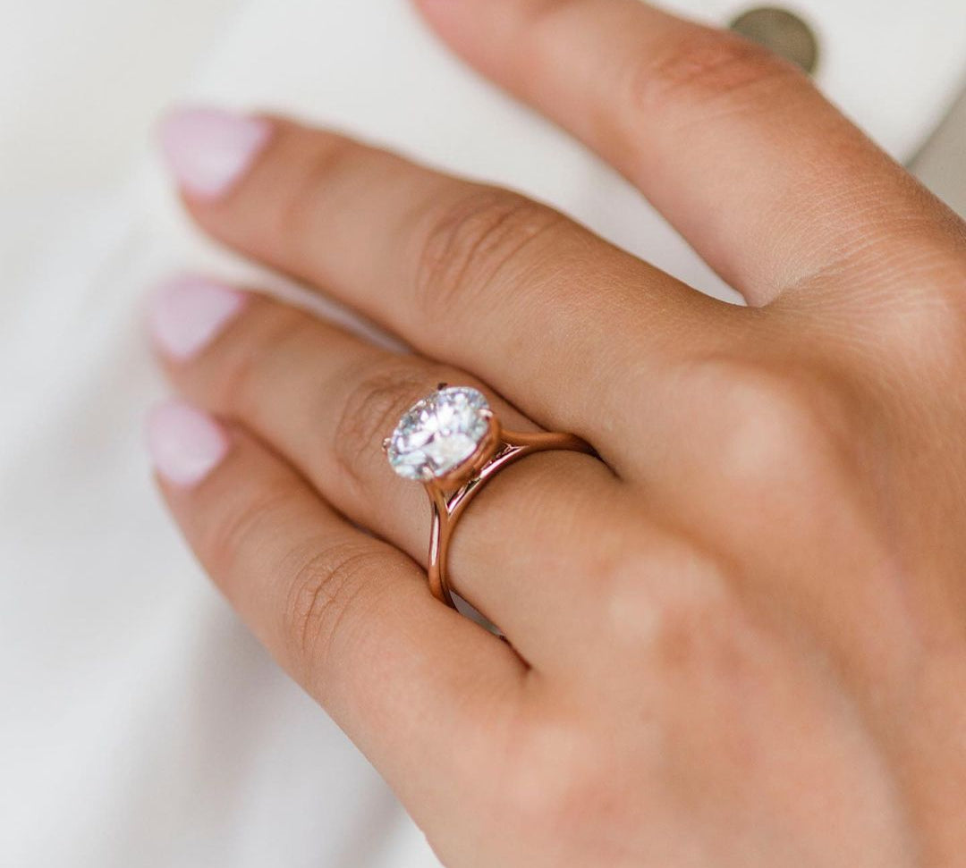 3.10 CT Round Solitaire Moissanite Engagement Ring 2