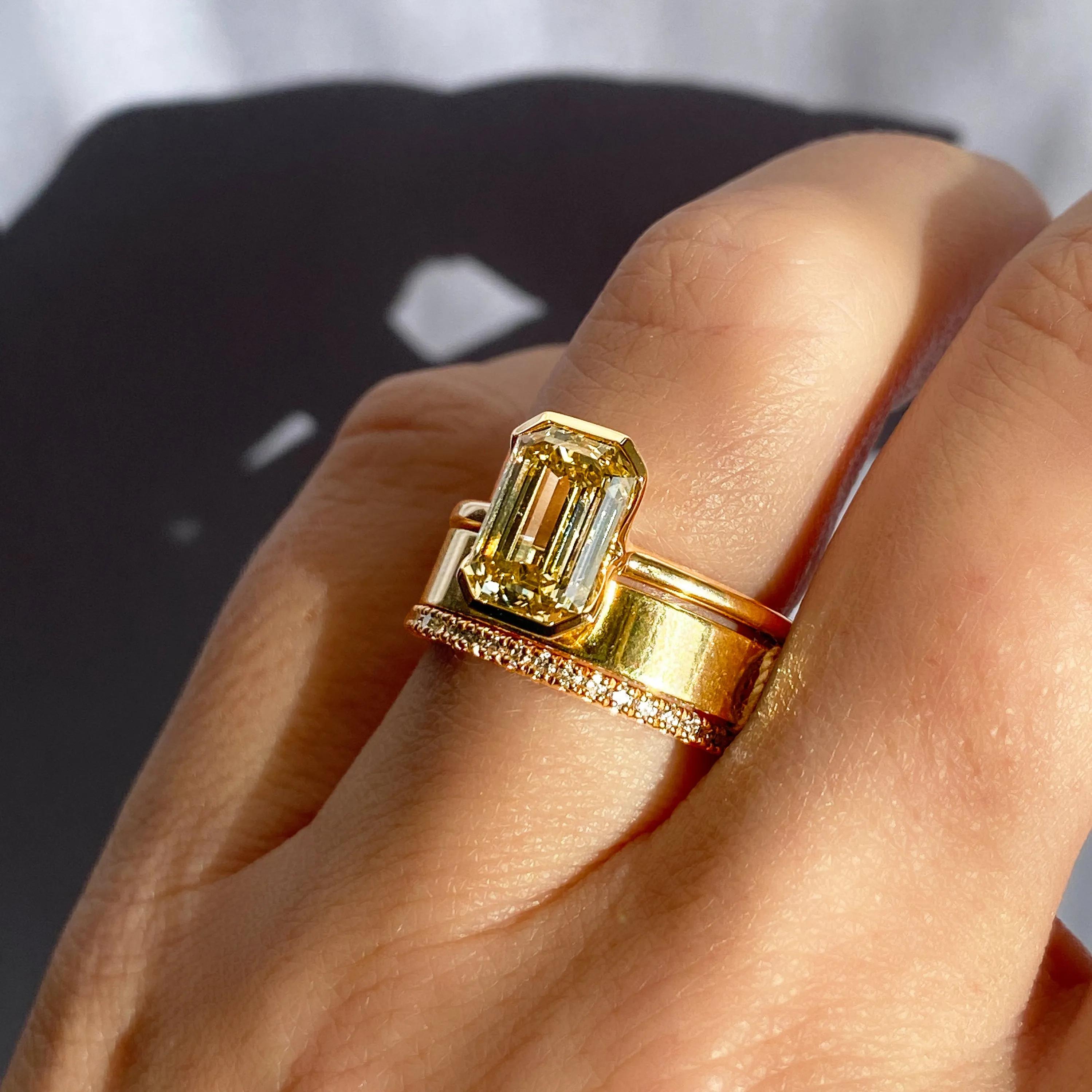 2 CT Emerald Bezel CVD F/VS1 Diamond Engagement Ring 28