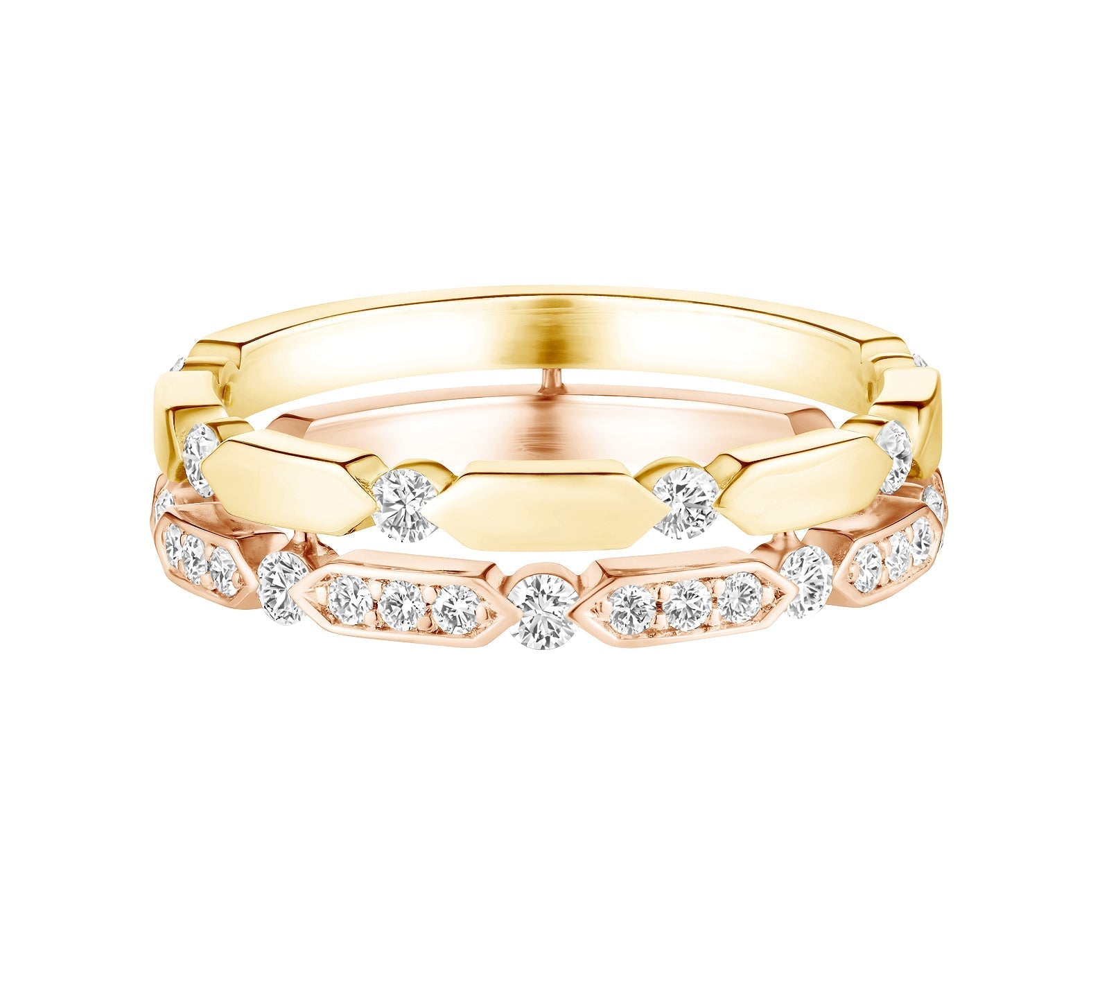 0.58 CT Round Shaped Moissanite Minimalist Wedding Bands 1