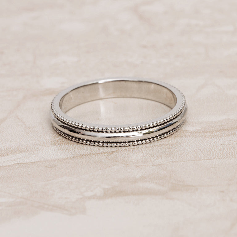 Milgrain Classic Men's Wedding Band 3