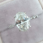 2.1 CT Oval Dainty Pave Moissanite Engagement Ring 3