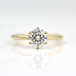 1.0 CT Round Cut Solitaire Moissanite Engagement Ring 5