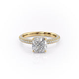 2.54 CT Cushion Cut Pave Moissanite Engagement Ring 10