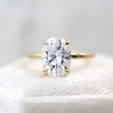 3.50 CT Oval Cut Solitaire Moissanite Engagement Ring 1