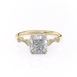 2.15 CT Cushion Cut Milgrain Vintage Style Engagement Ring 9