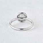 1.0 CT Round Cut Halo Pave Moissanite Engagement Ring 8