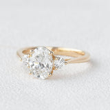 0.94 CT Oval Cut Three Stone Moissanite Engagement Ring 10
