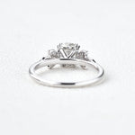 1.0 CT Round Cut Art Deco Moissanite Engagement Ring 3