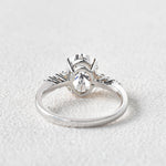 1.91 CT Oval Cut Solitaire Pave Moissanite Engagement Ring 3
