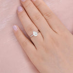 1.25 CT Pear Cut Solitaire Moissanite Engagement Ring 7