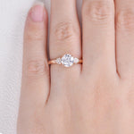 1.35 CT Round Cut Three Stone Moissanite Engagement Ring 3