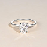 1.33 CT Oval Cut Solitaire Moissanite Engagement Ring 1